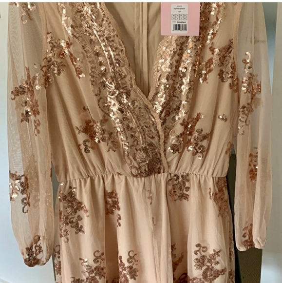 NEW! Gold Sequin Party Dress - Picture 2 of 4